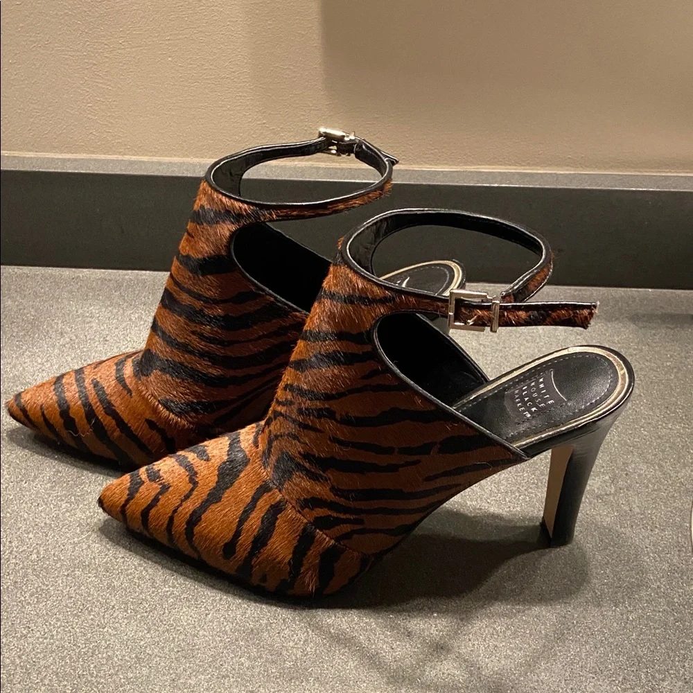 Leather Sling backs, ‘Dana’, White House Black Market animal print 9M - Picture 9 of 9
